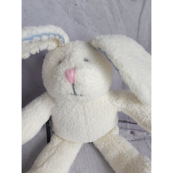 Baby Gap Hopper Pink Stitched Plush Bunny Rabbit Pink Nose Gray Eyes 7in - Picture 2 of 6
